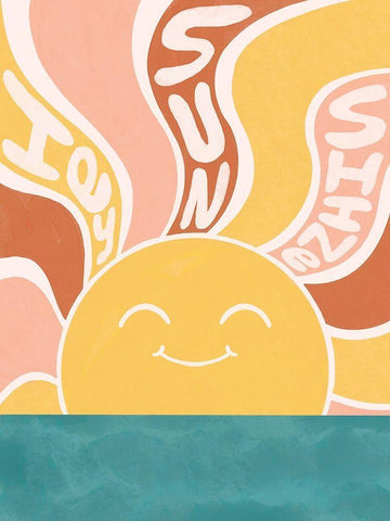 Hey Sunshine Black Ornate Wood Framed Art Print with Double Matting by Prime, Marcus