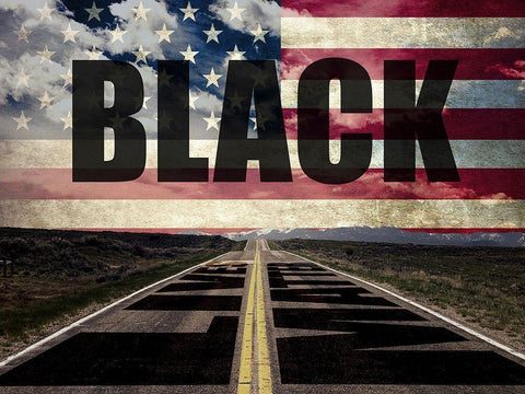 Road to Freedom Black Ornate Wood Framed Art Print with Double Matting by Prime, Marcus