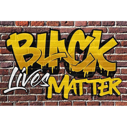 BLM Graffiti 1 White Modern Wood Framed Art Print by Prime, Marcus