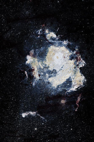 Lunar Nebula 2 White Modern Wood Framed Art Print with Double Matting by Prime, Marcus