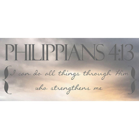 Heavenly Philippians White Modern Wood Framed Art Print by Prime, Marcus