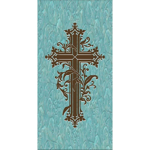 Marble Cross Black Modern Wood Framed Art Print with Double Matting by Prime, Marcus