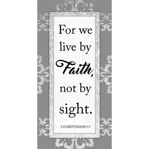 Live By Faith 1 Black Modern Wood Framed Art Print by Prime, Marcus