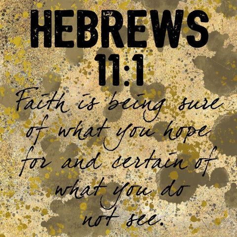 Hebrew Faith Black Modern Wood Framed Art Print by Prime, Marcus