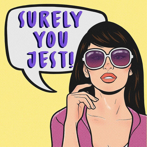 Surely You Jest 3 White Modern Wood Framed Art Print by Prime, Marcus