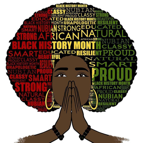 Black History Pride Gold Ornate Wood Framed Art Print with Double Matting by Prime, Marcus