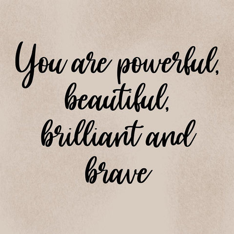 Beautiful Brilliant Brave Gold Ornate Wood Framed Art Print with Double Matting by Prime, Marcus