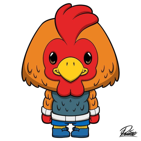 Connor Chicken Black Modern Wood Framed Art Print by Prime, Marcus