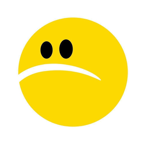 Sad Face Gold Ornate Wood Framed Art Print with Double Matting by Villa, Mlli