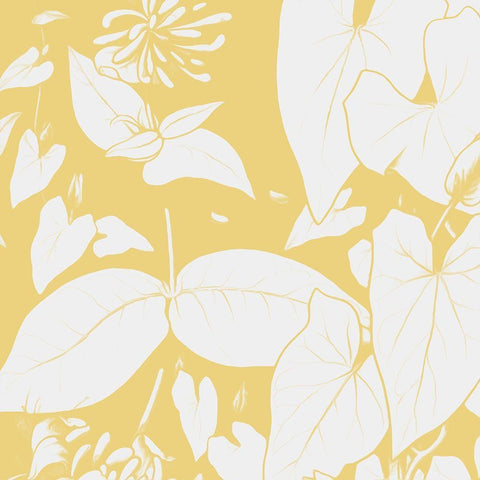 Sunshine Flowers Two White Modern Wood Framed Art Print with Double Matting by Villa, Mlli