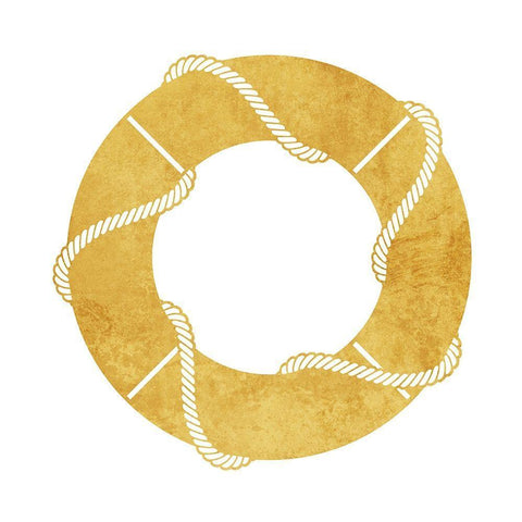 Gold Floaty White Modern Wood Framed Art Print with Double Matting by Villa, Mlli
