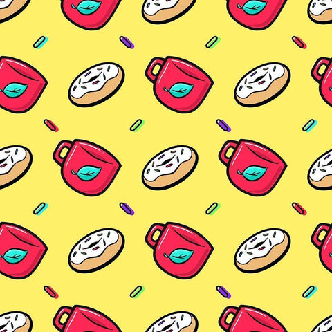 I Love Coffnuts White Modern Wood Framed Art Print by Villa, Mlli