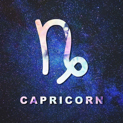 Capricorn Space Black Ornate Wood Framed Art Print with Double Matting by Villa, Milli