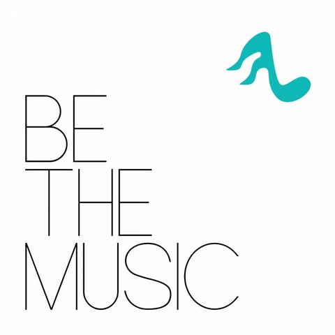Be The Music 1 Black Modern Wood Framed Art Print with Double Matting by OnRei