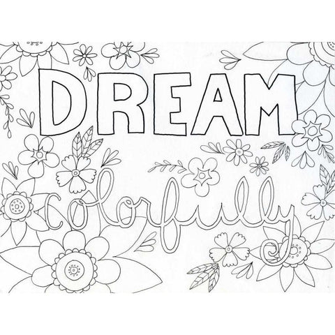 Colorful Dream Gold Ornate Wood Framed Art Print with Double Matting by Varacek, Pam