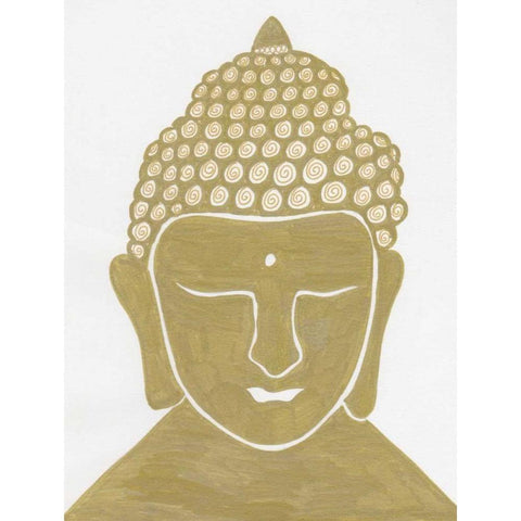 Budahh Gold Black Modern Wood Framed Art Print by Varacek, Pam