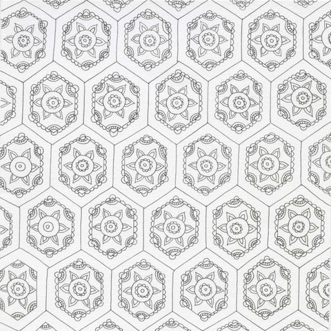 Geometric Gold Ornate Wood Framed Art Print with Double Matting by Varacek, Pam