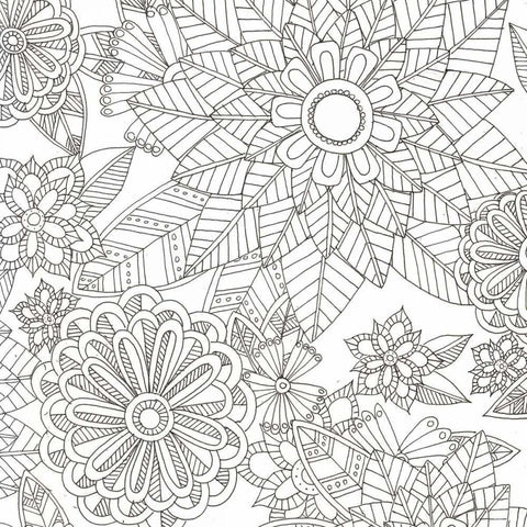 Floral Garden White Modern Wood Framed Art Print by Varacek, Pam