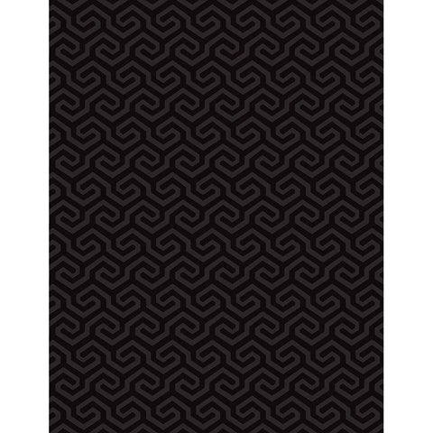 Modern Drama Fleur GEO 2 Black Modern Wood Framed Art Print with Double Matting by Allen, Candace