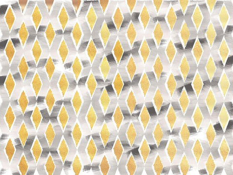 Gold And Grey Abstract Black Ornate Wood Framed Art Print with Double Matting by Lula Bijoux and Company