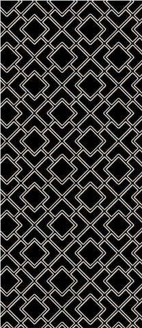 Geo Black and Gold 1 White Modern Wood Framed Art Print with Double Matting by Allen, Candace