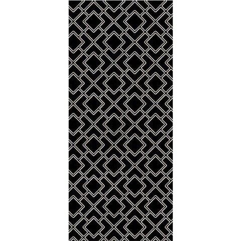 Geo Black and Gold 1 Gold Ornate Wood Framed Art Print with Double Matting by Allen, Candace