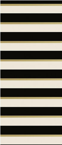 Geo Black and Gold 2 Black Ornate Wood Framed Art Print with Double Matting by Allen, Candace
