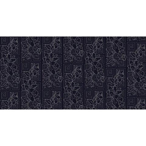Kimono Quilt Network Black Modern Wood Framed Art Print by Allen, Candace