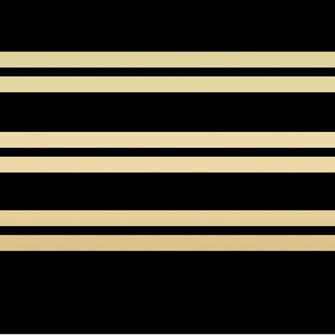 Geo Black and Gold 4 Black Modern Wood Framed Art Print with Double Matting by Allen, Candace
