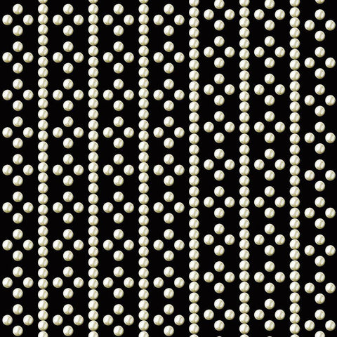 Geo Gem Pearls 2 Black Ornate Wood Framed Art Print with Double Matting by Allen, Candace