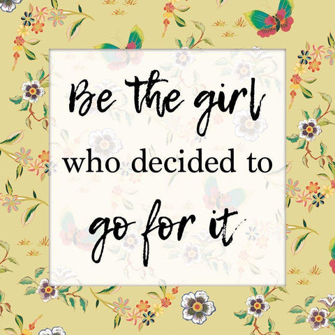 Go For It 3 Gold Ornate Wood Framed Art Print with Double Matting by Lula Bijoux and Company