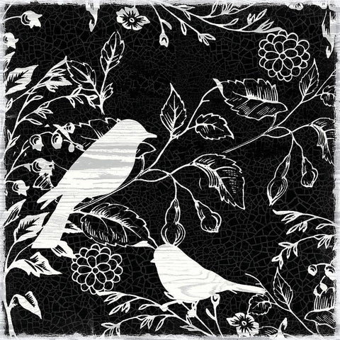 Bird Silo Black Ornate Wood Framed Art Print with Double Matting by Lula Bijoux and Company