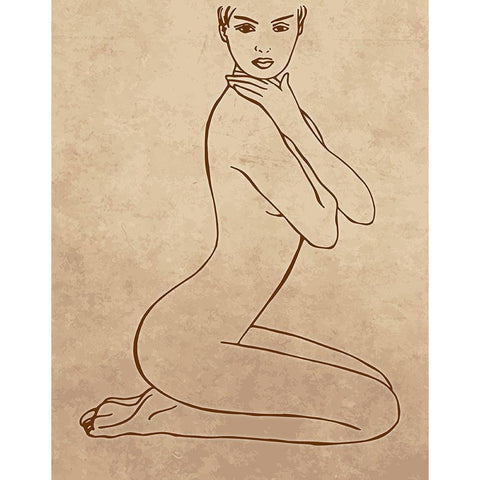 Natural Woman 1 White Modern Wood Framed Art Print by Jenner, Roya