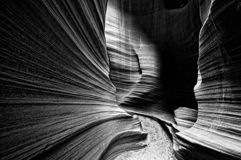 Slot Canyon Wall Black Ornate Wood Framed Art Print with Double Matting by Rowland, Joseph