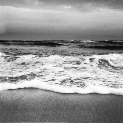 Drama Wave Black Modern Wood Framed Art Print with Double Matting by Rowland, Joseph