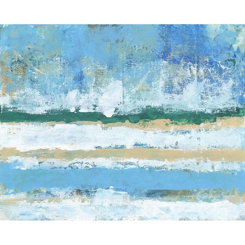 Beachy Coast Gold Ornate Wood Framed Art Print with Double Matting by Haynes, Smith