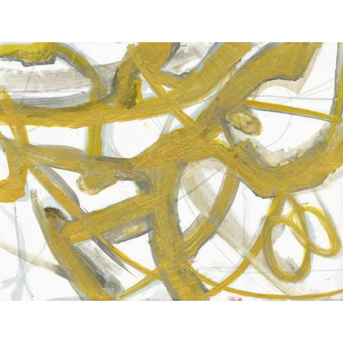 Golden Webbing 2 White Modern Wood Framed Art Print by Haynes, Smith