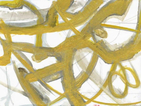 Golden Webbing 2 White Modern Wood Framed Art Print with Double Matting by Haynes, Smith