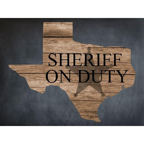 Sheriff White Modern Wood Framed Art Print by Lewis, Sheldon