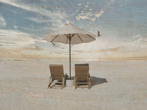 Relax and Breath White Modern Wood Framed Art Print with Double Matting by Lewis, Sheldon