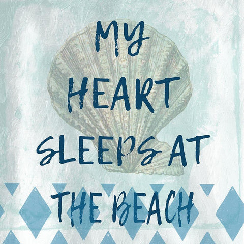 At The Beach Black Ornate Wood Framed Art Print with Double Matting by Lewis, Sheldon