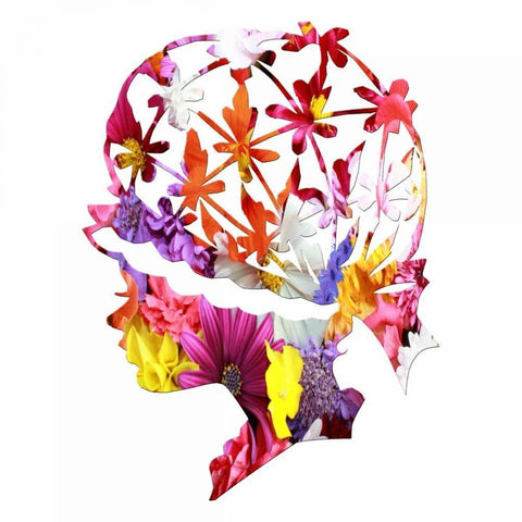 Floral Fashion 2 White Modern Wood Framed Art Print with Double Matting by Lewis, Sheldon