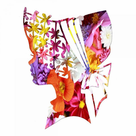 Floral Fashion 3 Black Modern Wood Framed Art Print with Double Matting by Lewis, Sheldon