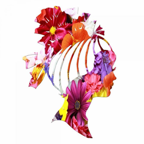 Floral Fashion 4 Black Modern Wood Framed Art Print with Double Matting by Lewis, Sheldon