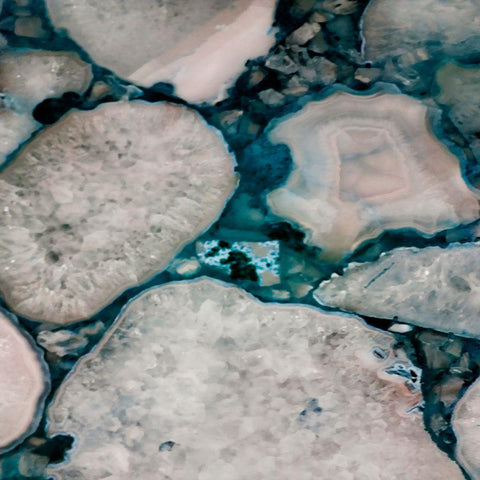 Munich Stones 1 Black Modern Wood Framed Art Print with Double Matting by Lewis, Sheldon