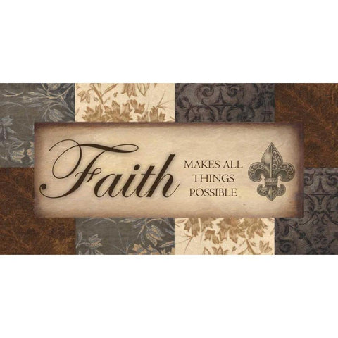 FAITH NEUTRALS Gold Ornate Wood Framed Art Print with Double Matting by Greene, Taylor