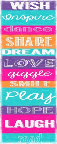 WISH STRIPE White Modern Wood Framed Art Print with Double Matting by Greene, Taylor