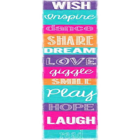 WISH STRIPE Black Modern Wood Framed Art Print by Greene, Taylor