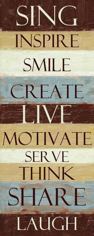 SING STRIPE ver 2 Black Ornate Wood Framed Art Print with Double Matting by Greene, Taylor