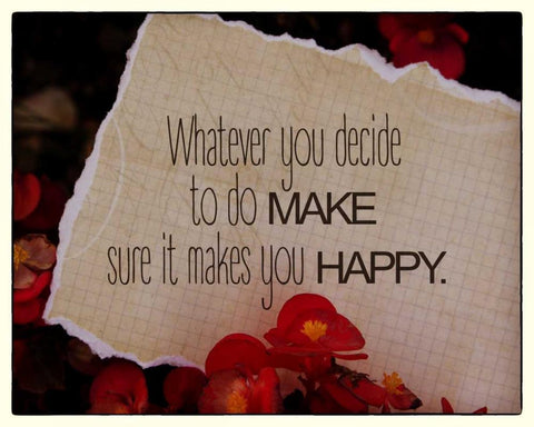 Whatever You Decide White Modern Wood Framed Art Print with Double Matting by Greene, Taylor